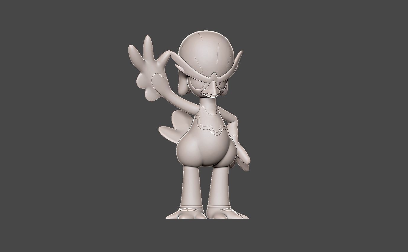 Pokemon quaxwell 3D print model_2