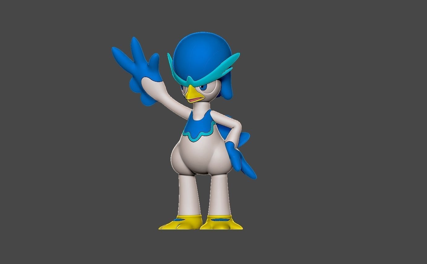 Pokemon quaxwell 3D print model_9