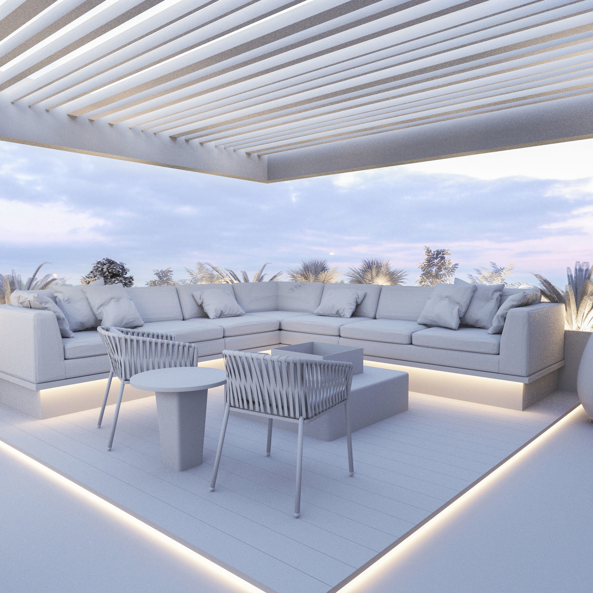 Balcony space 3D model_1