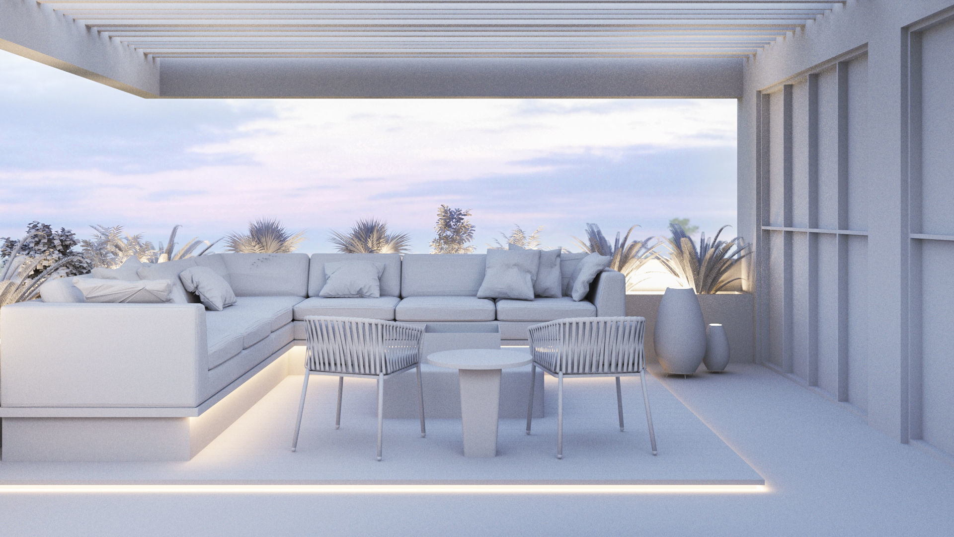 Balcony space 3D model_3