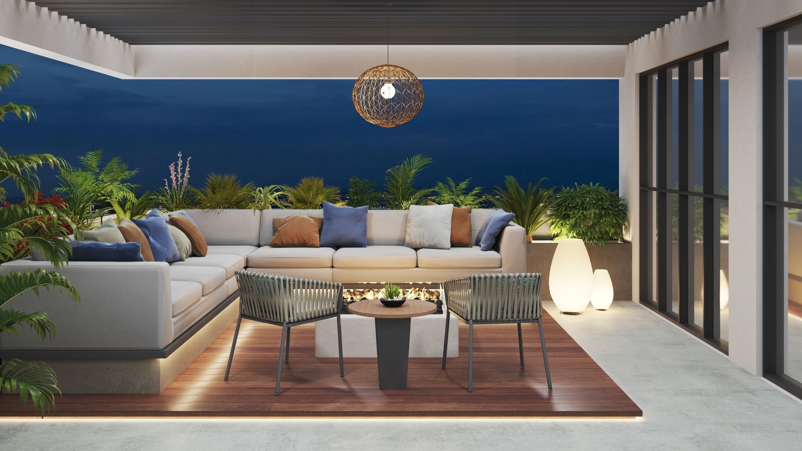 Balcony space 3D model_2