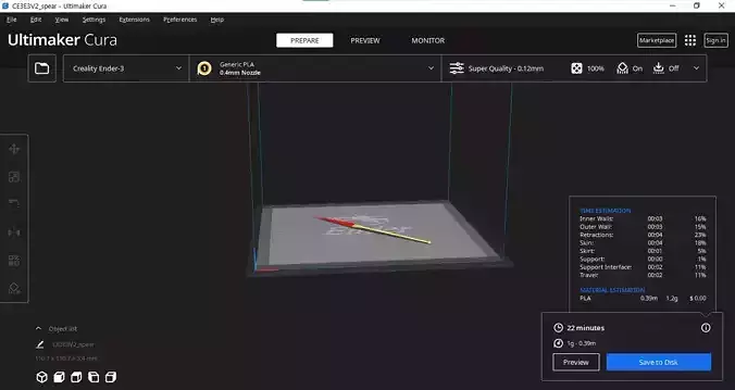 spear1 computer screen showing