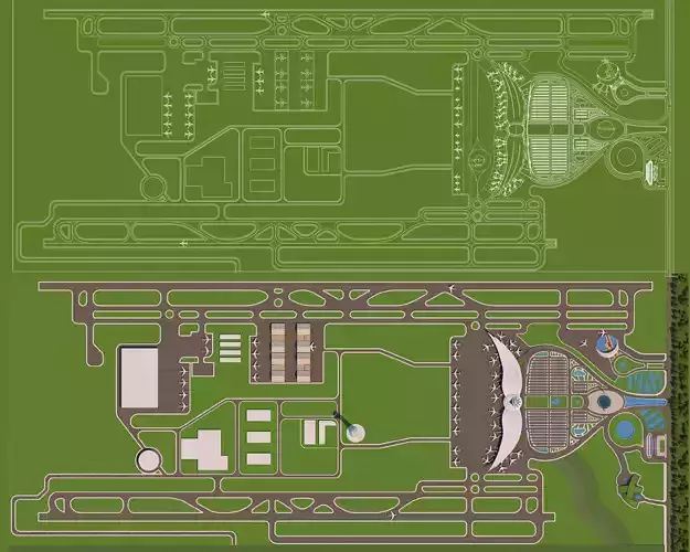 0133 - Airport Architecture Project - 2Ds Drawing - 3Ds Files 3D model
