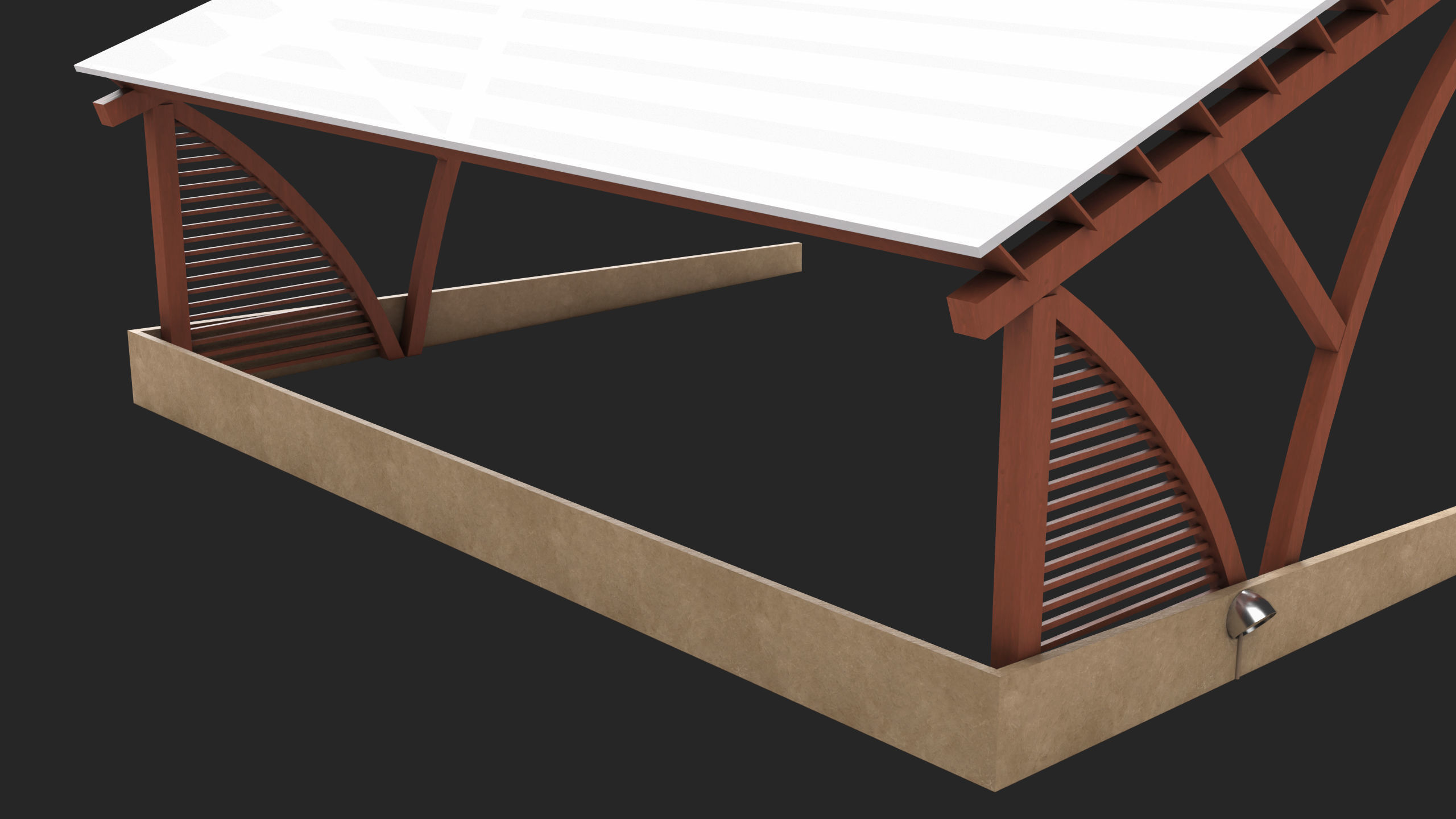 Wooden Car Parking Shed 01 All PBR Unity UE Textures Low-poly 3D model_14