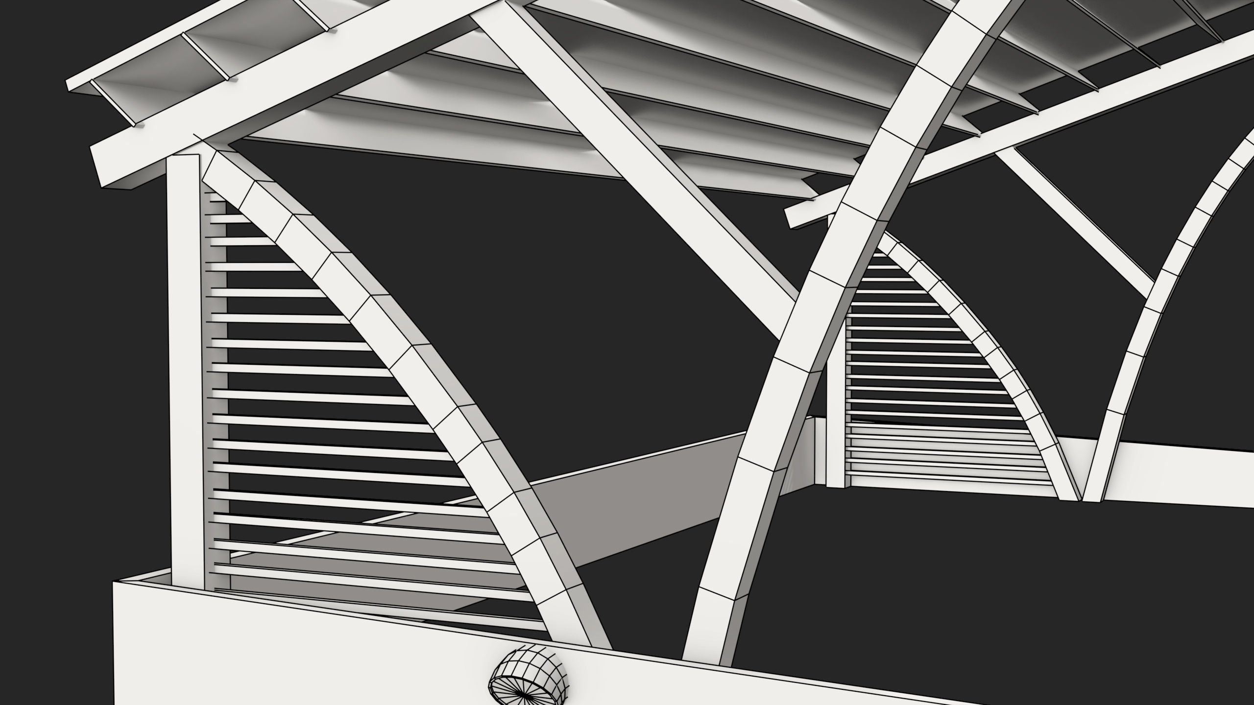 Wooden Car Parking Shed 01 All PBR Unity UE Textures Low-poly 3D model_21