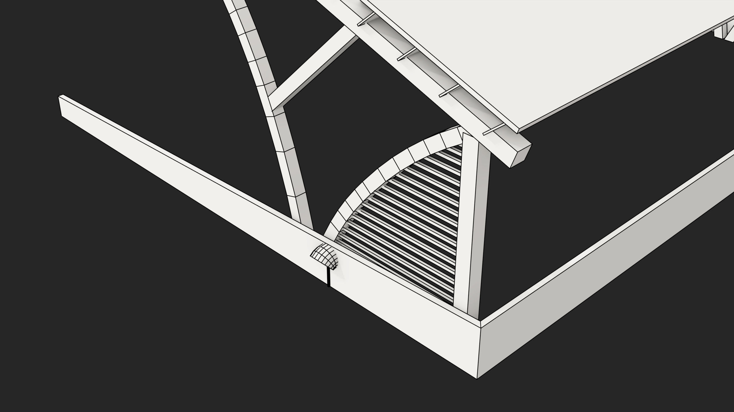Wooden Car Parking Shed 01 All PBR Unity UE Textures Low-poly 3D model_25