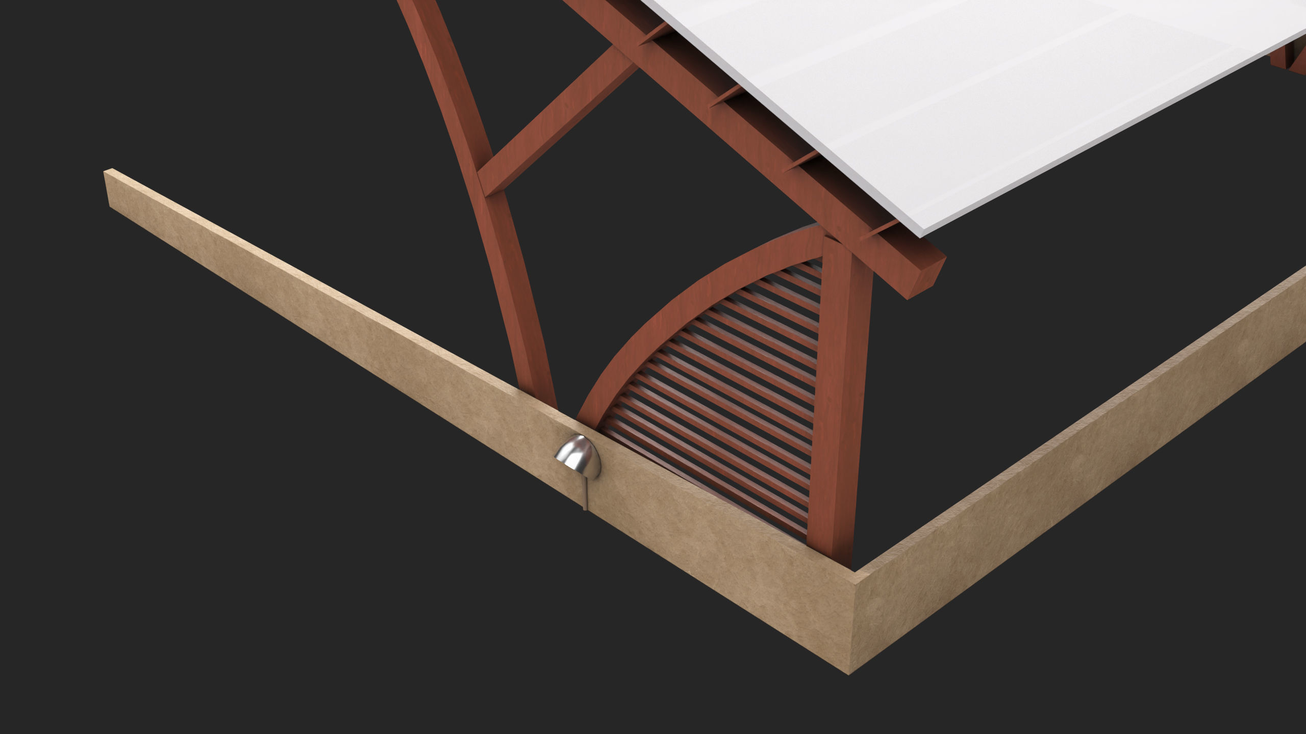 Wooden Car Parking Shed 01 All PBR Unity UE Textures Low-poly 3D model_10
