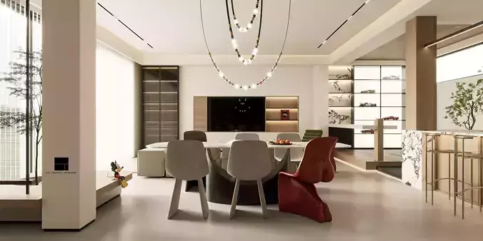 Modern Luxury Villa 3D Model and CAD Drawings Bundle Content