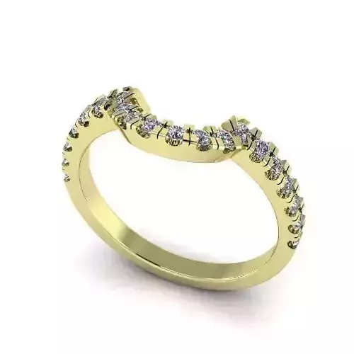 Curved wedding ring Model 3196