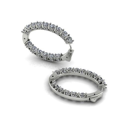 Earrings with lock - ring Model 3189 3D print model_1