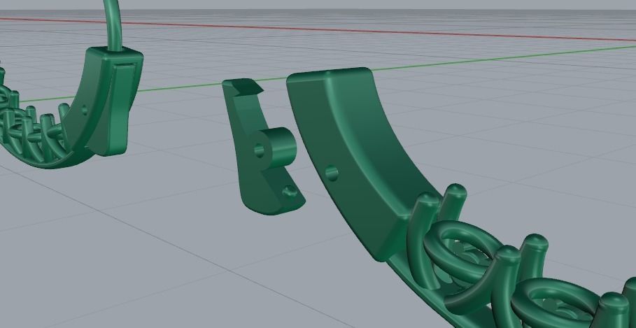 Earrings with lock - ring Model 3189 3D print model_5