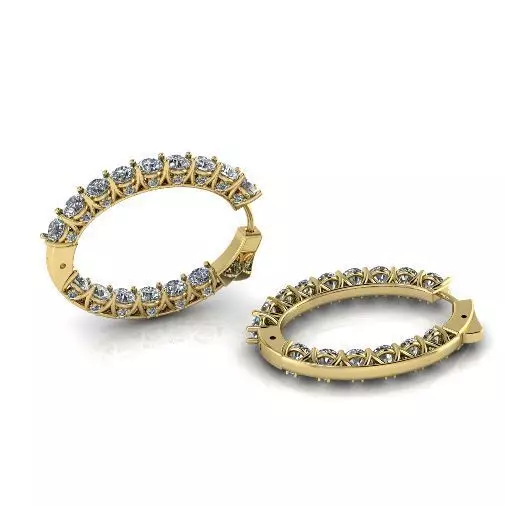 Earrings with lock - ring Model 3189 3D print model_0