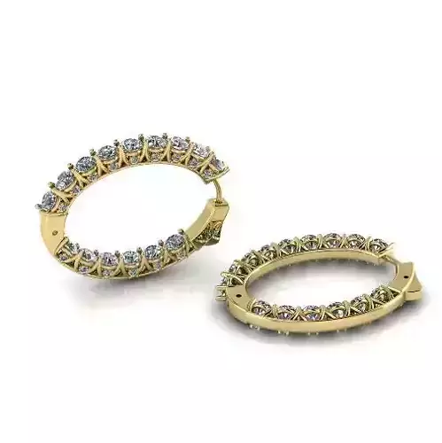 Earrings with lock - ring Model 3189