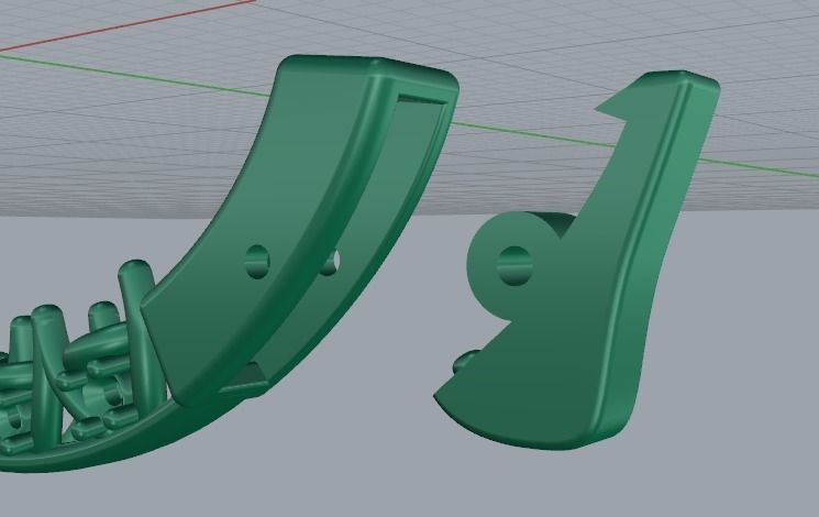 Earrings with lock - ring Model 3189 3D print model_2