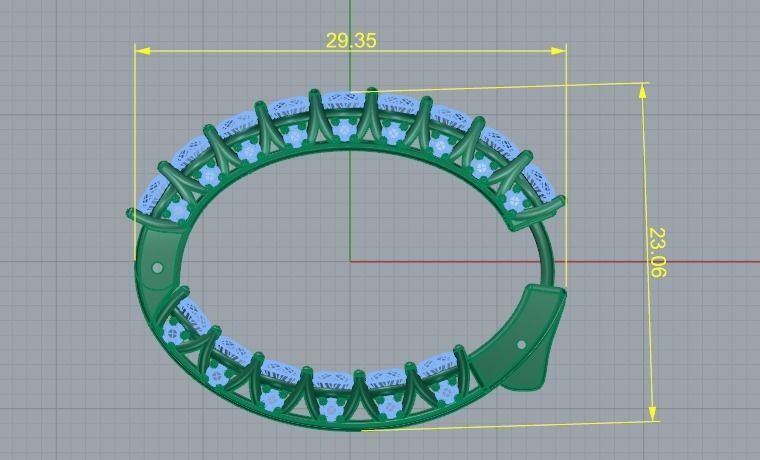 Earrings with lock - ring Model 3189 3D print model_8