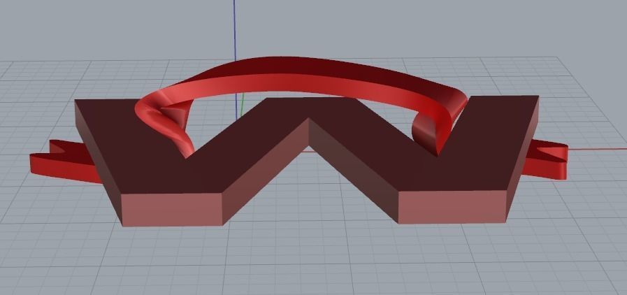 Letter W Model 3187 3D print model_3