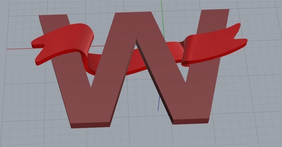 Letter W Model 3187 3D print model_5