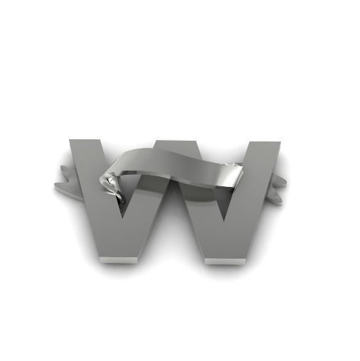 Letter W Model 3187 3D print model_1