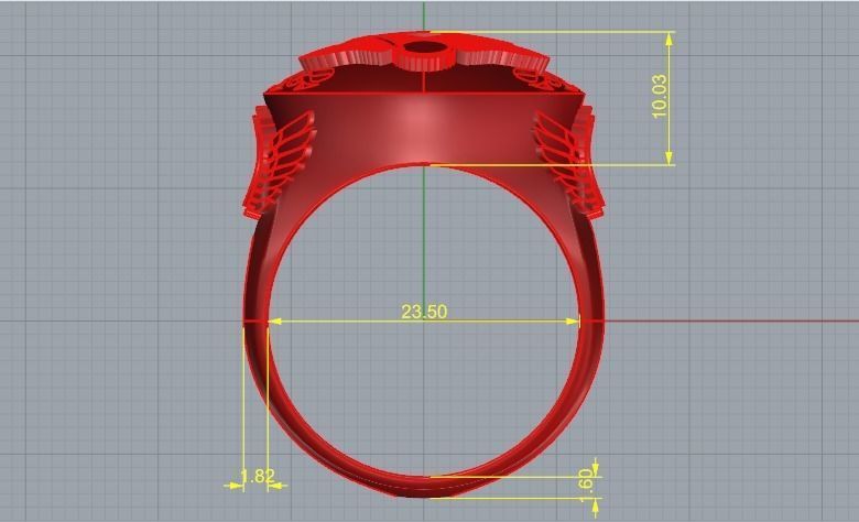 Skull Ring Model 3186 3D print model_6