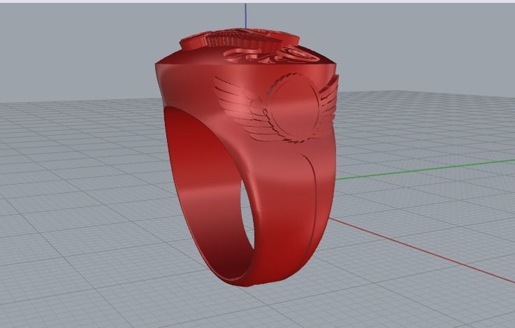 Skull Ring Model 3186 3D print model_3