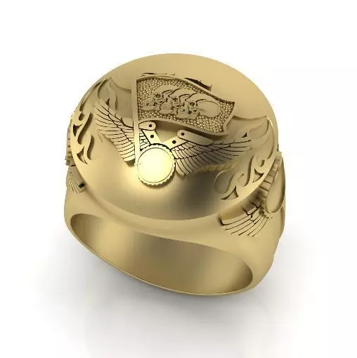 Skull Ring Model 3186 3D print model_0