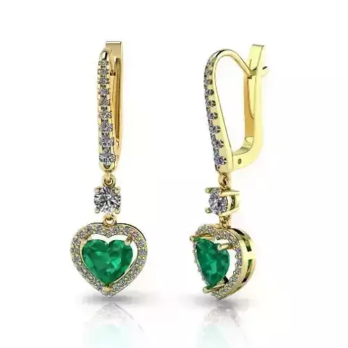 Earrings heart Model 3155