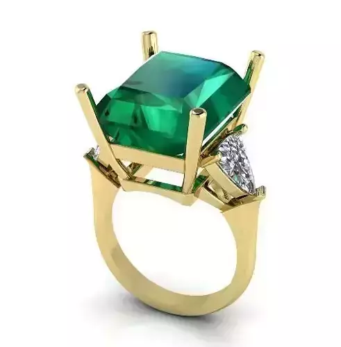 Ring with Radiant stone Model 3152