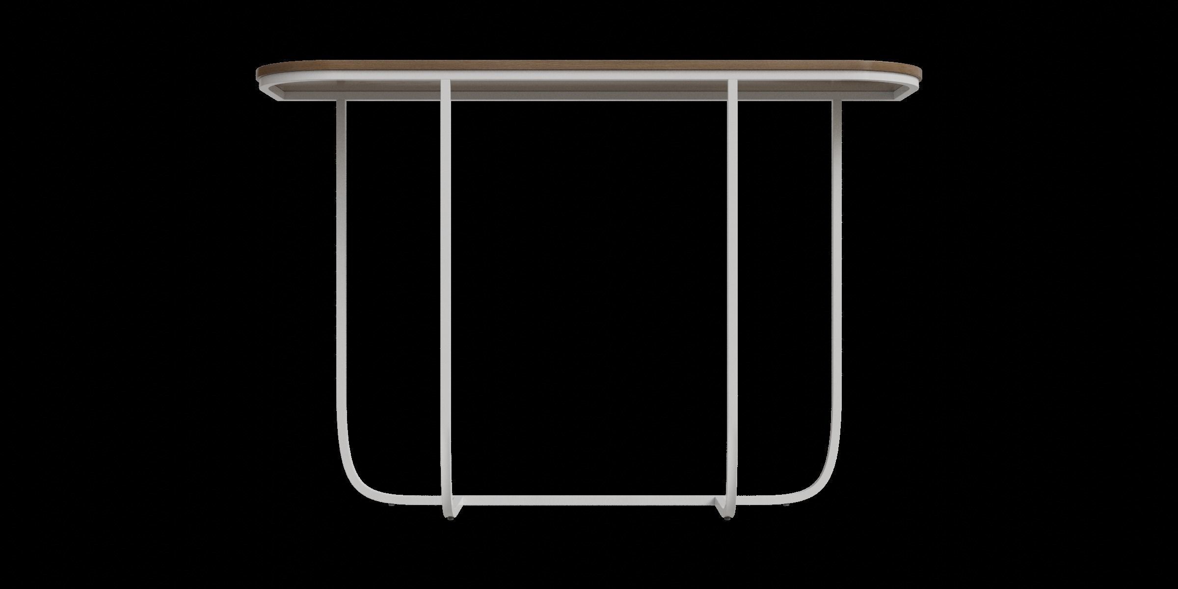 Modern Curved Entryway Console Table 3D model_2