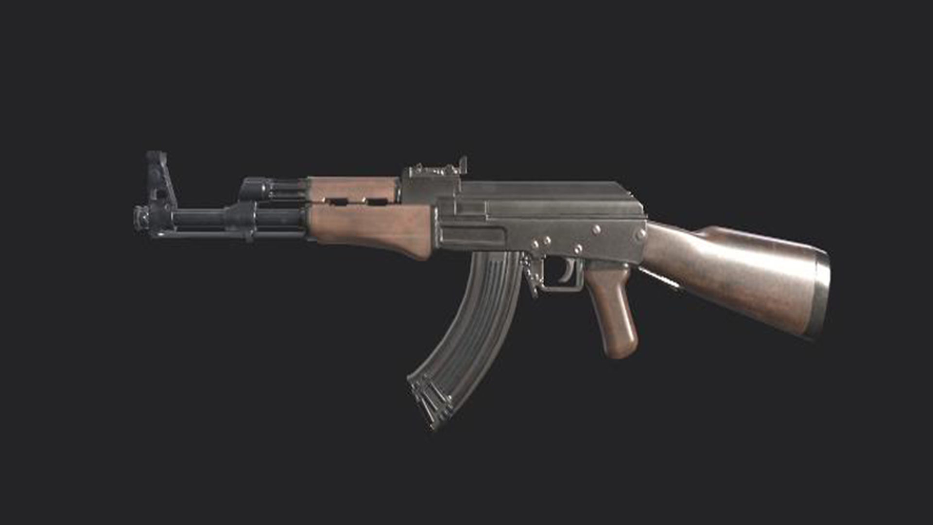 Assault Rifle AK-47 - Asset Weapon  Free low-poly 3D model_5