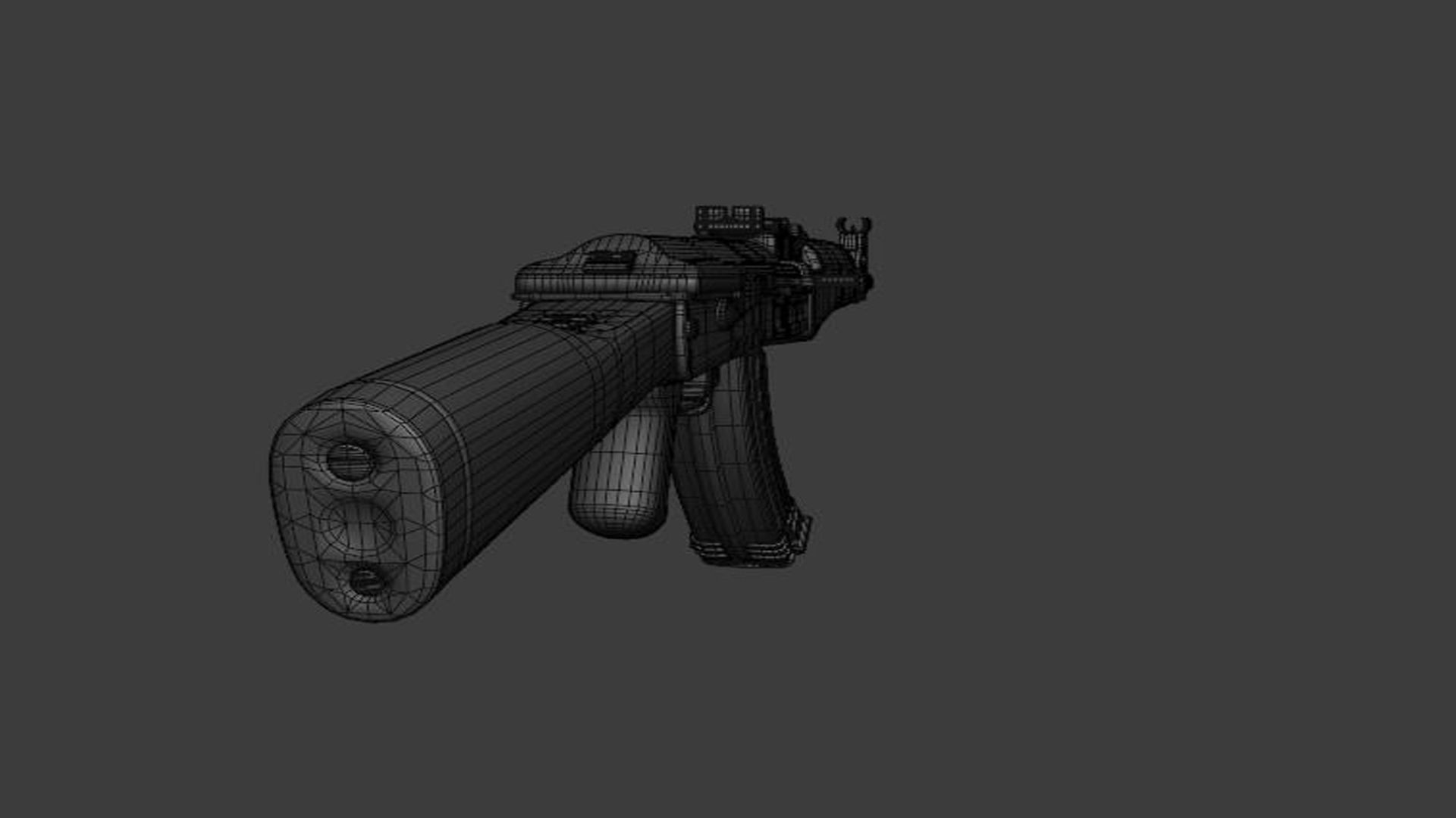 Assault Rifle AK-47 - Asset Weapon  Free low-poly 3D model_13