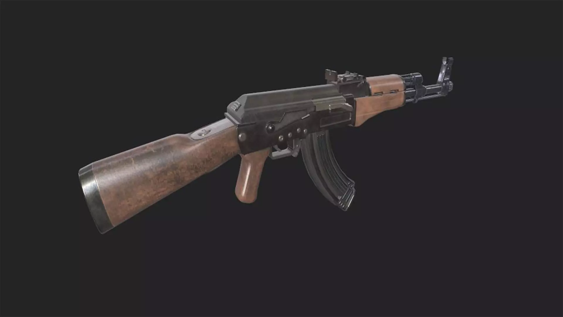 Assault Rifle AK-47 - Asset Weapon  Free low-poly 3D model_0