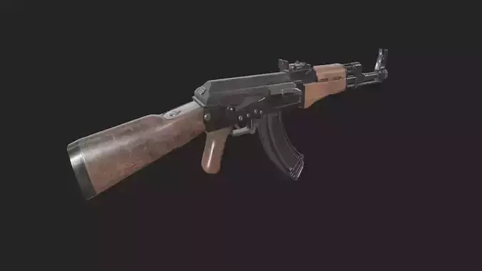 Assault Rifle AK-47 - Asset Weapon  Free low-poly 3D model Assault Rifle AK-47 - Asset Weapon  Free low-poly 3D model