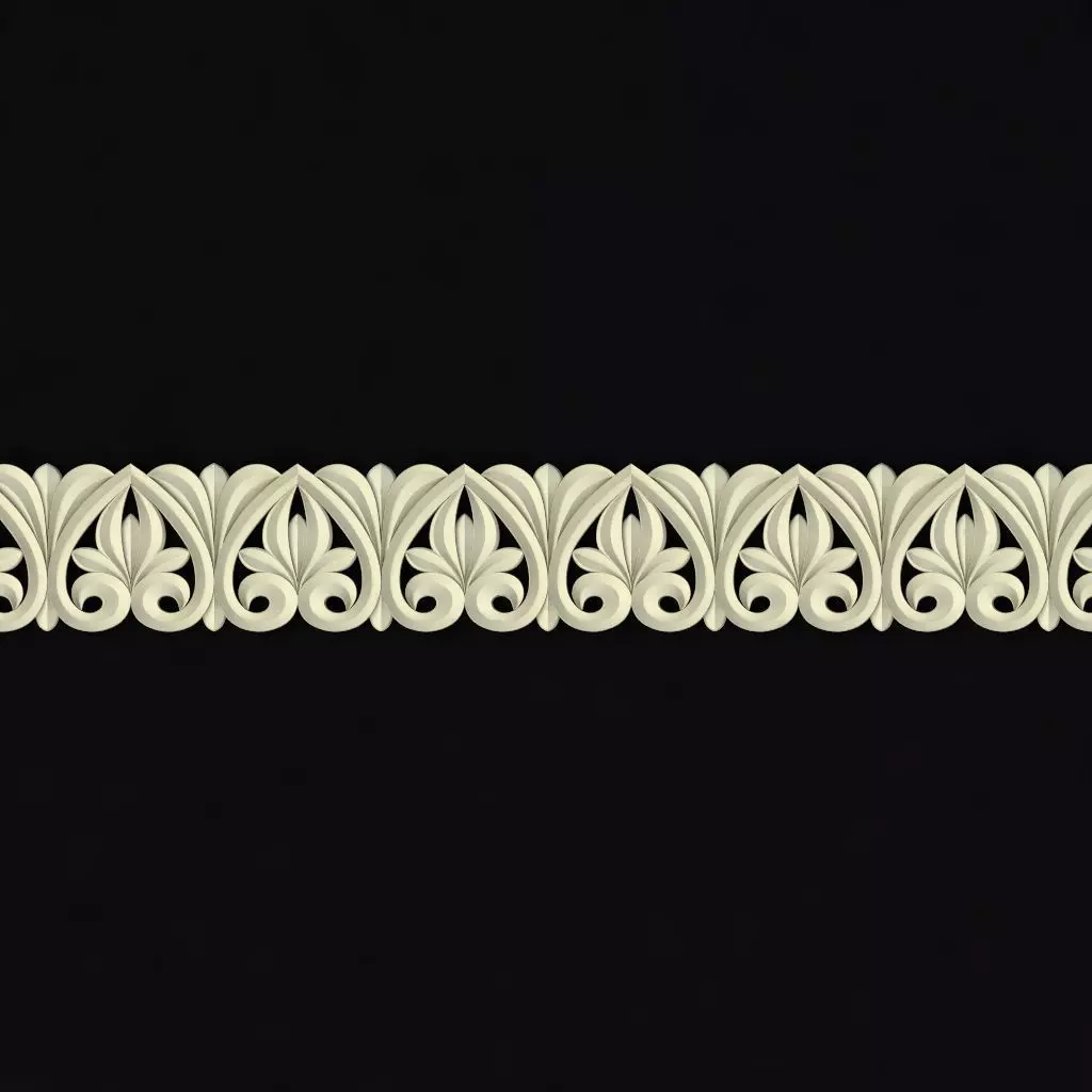 Central decor ornament for furniture 3D model_0