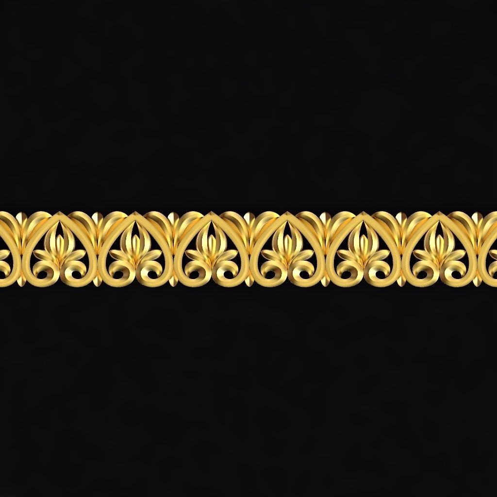 Central decor ornament for furniture 3D model_1