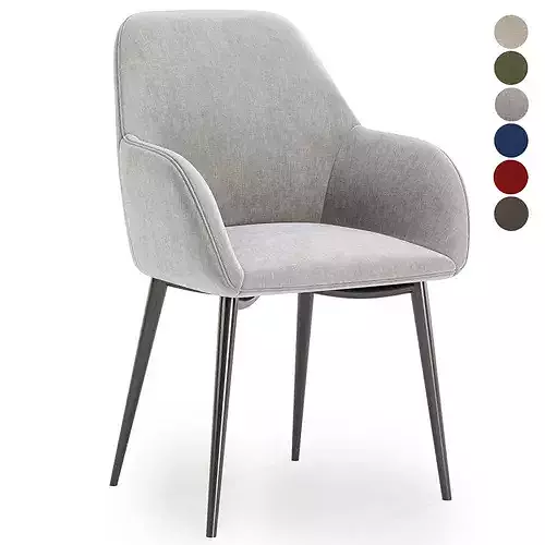 Lynton Fabric Dining Chair 3D model 5