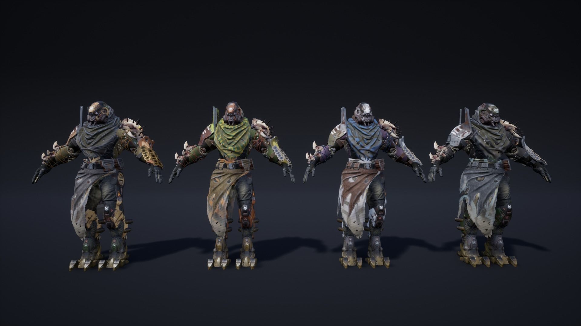 SCI-FI CHARACTER MARAUDER Low-poly 3D model_12