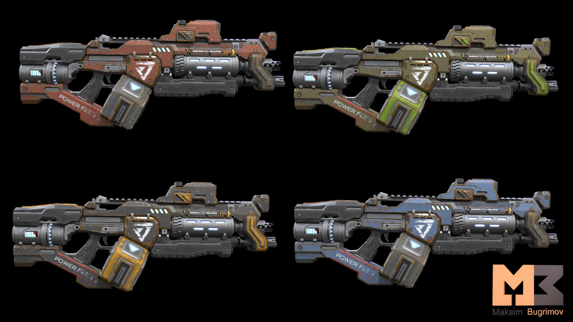 SCI-FI CHARACTER MARAUDER Low-poly 3D model_6