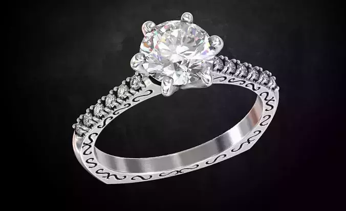  Ring with stones and patterns many sizes 198