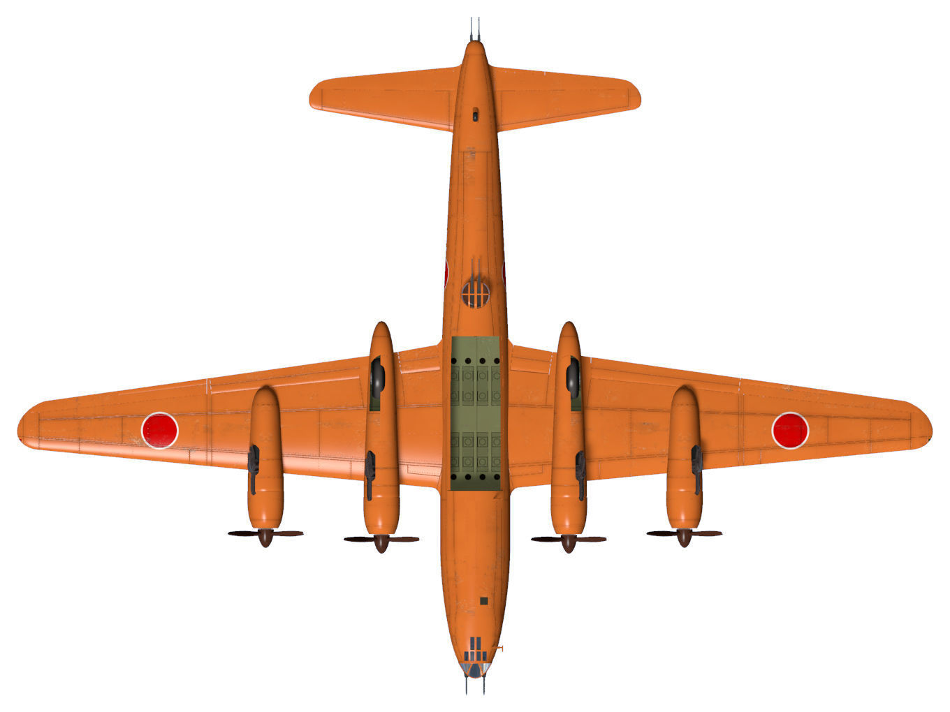 Nakajima G8N Renzan 3D model_14