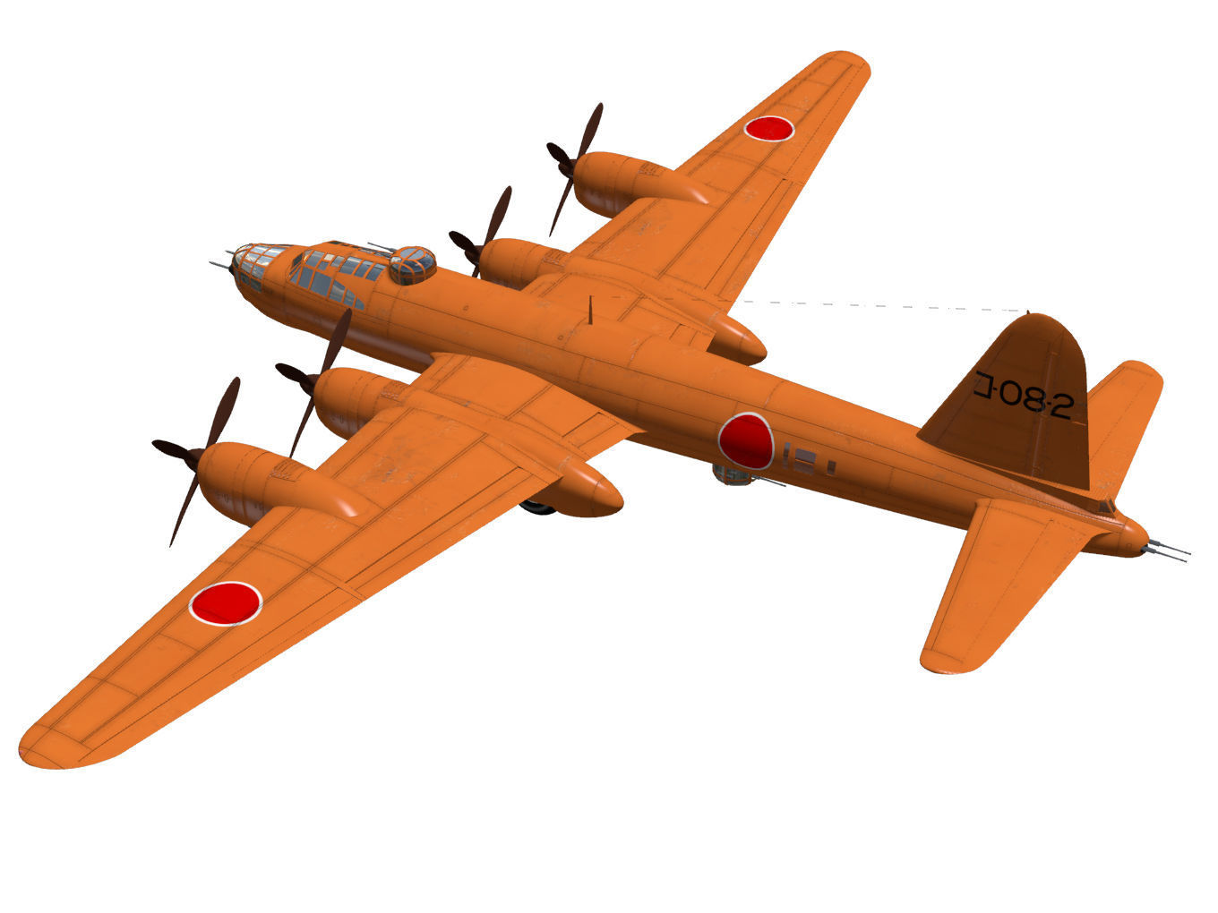 Nakajima G8N Renzan 3D model_1