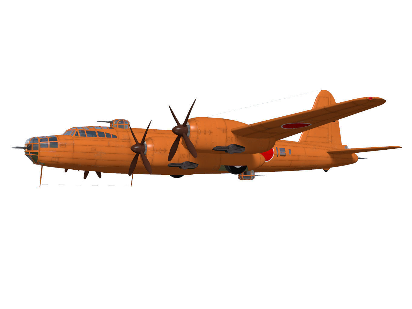 Nakajima G8N Renzan 3D model_2