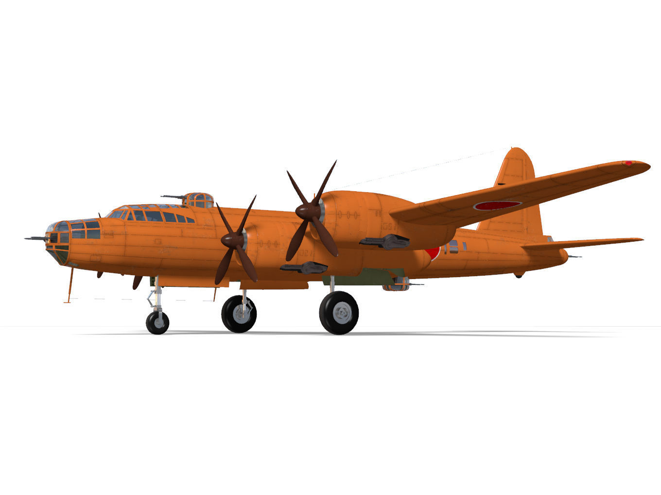 Nakajima G8N Renzan 3D model_6