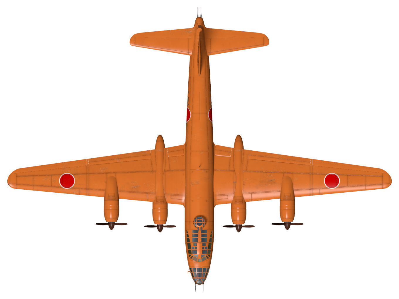 Nakajima G8N Renzan 3D model | CGTrader