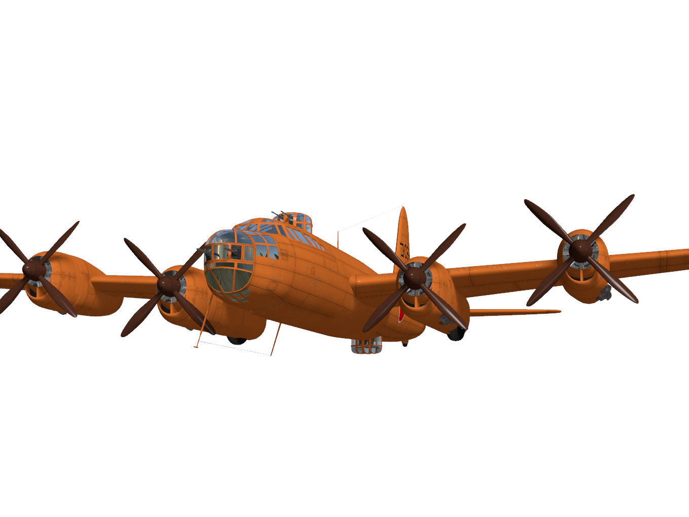 Nakajima G8N Renzan 3D model_4