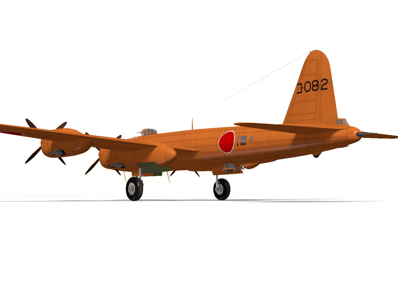 Nakajima G8N Renzan 3D model | CGTrader