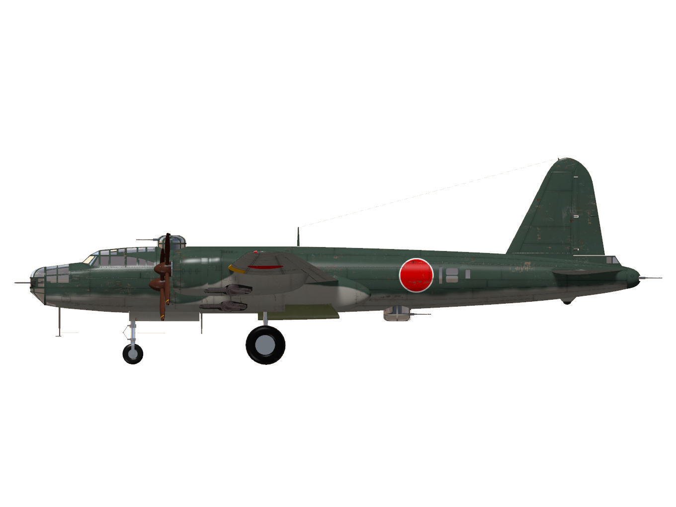 Nakajima G8N Renzan 3D model | CGTrader