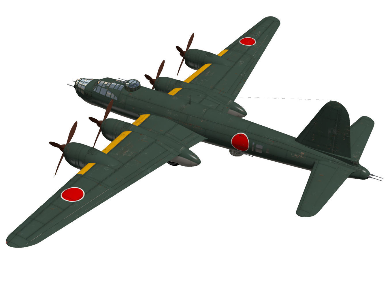 Nakajima G8N Renzan 3D model_1