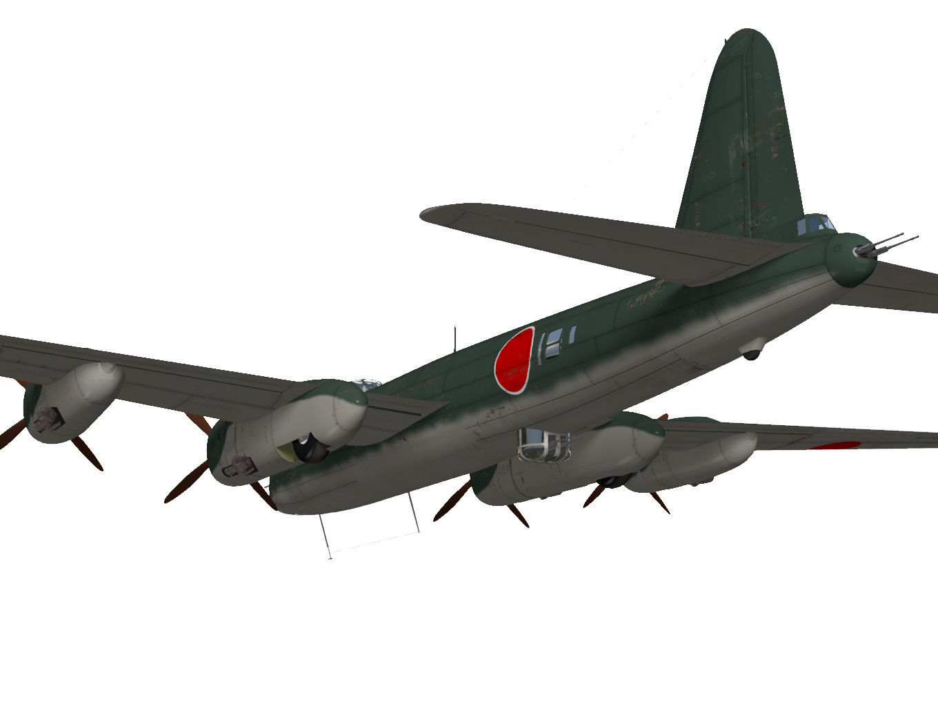 Nakajima G8N Renzan 3D model_5