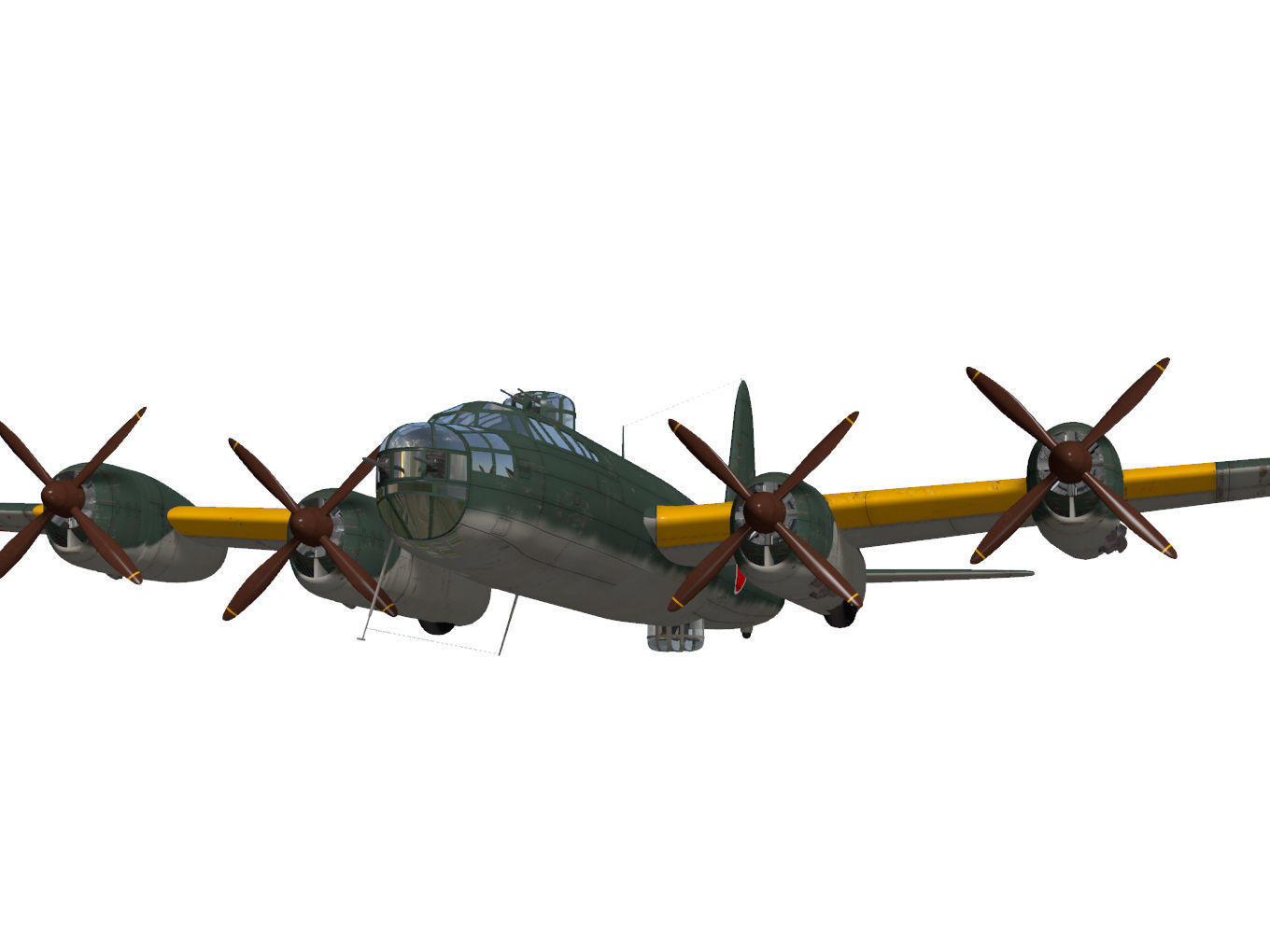 Nakajima G8N Renzan 3D model_4