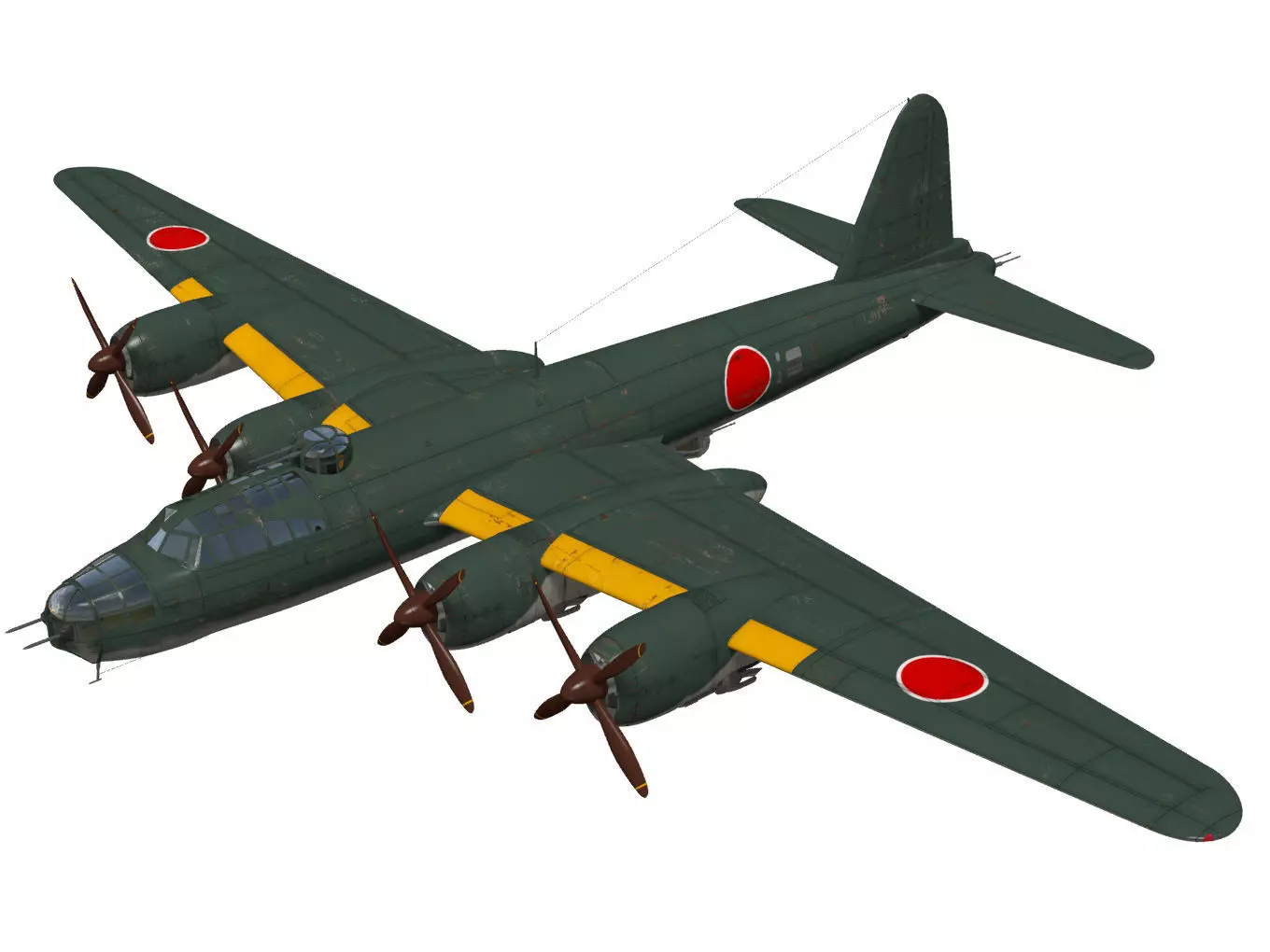 Nakajima G8N Renzan 3D model_0